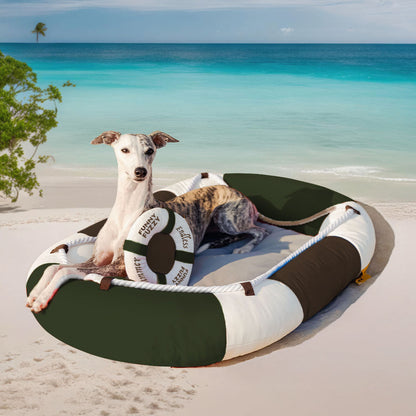 Boat Shaped Waterproof Cooling Bed For Pets With Chill Pillow