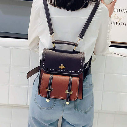 Little Bee Retro Vegan-Leather Backpack