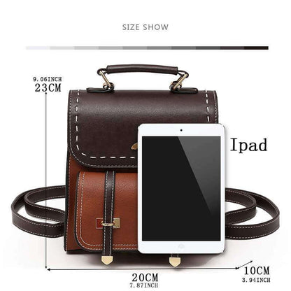 Little Bee Retro Vegan-Leather Backpack