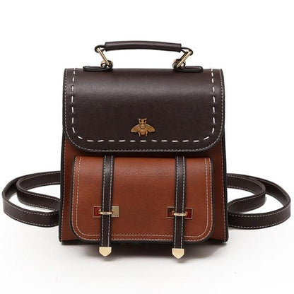 Little Bee Retro Vegan-Leather Backpack