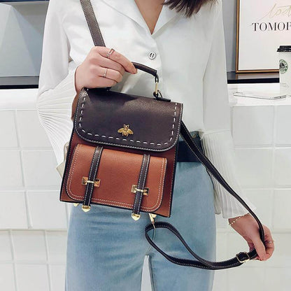 Little Bee Retro Vegan-Leather Backpack