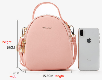 Chic Faux-Leather Mini Backpack