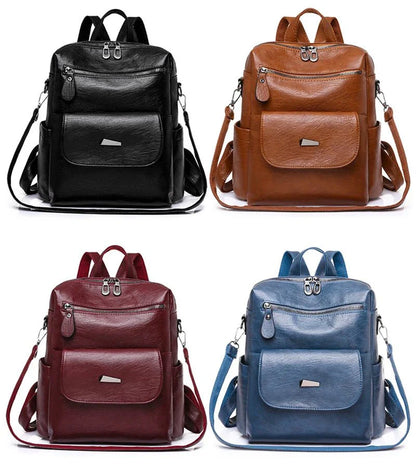 Vintage Women’s Vegan-Leather Backpack